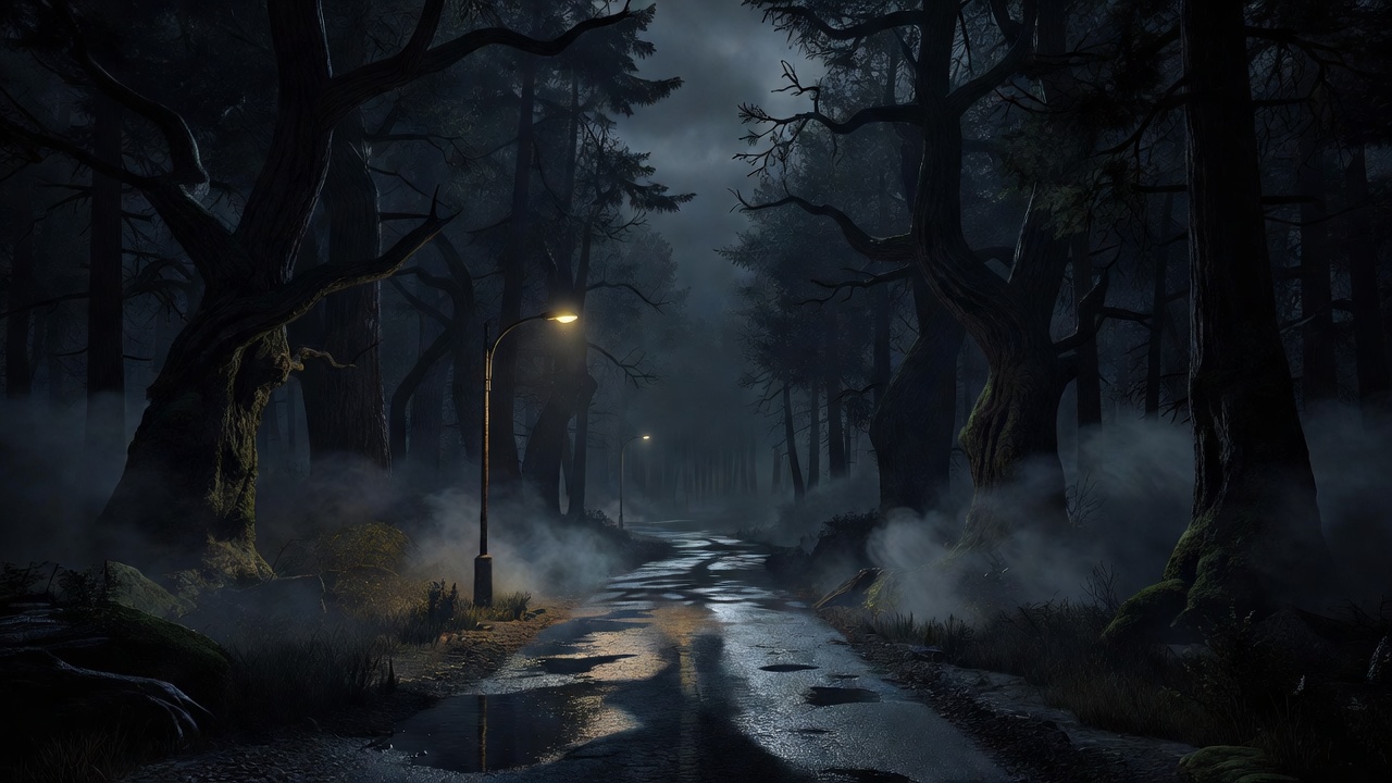 Alan Wake 2 tunnelmallinen peliympäristö